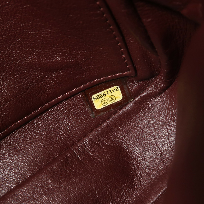 CHANEL 牛皮皮革Chain Shoulder金扣鏈帶肩背袋-6