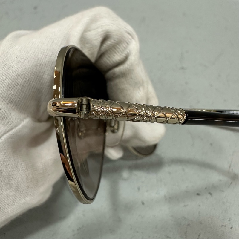 Burberry 金框金屬格紋 墨鏡 ray ban 款-15
