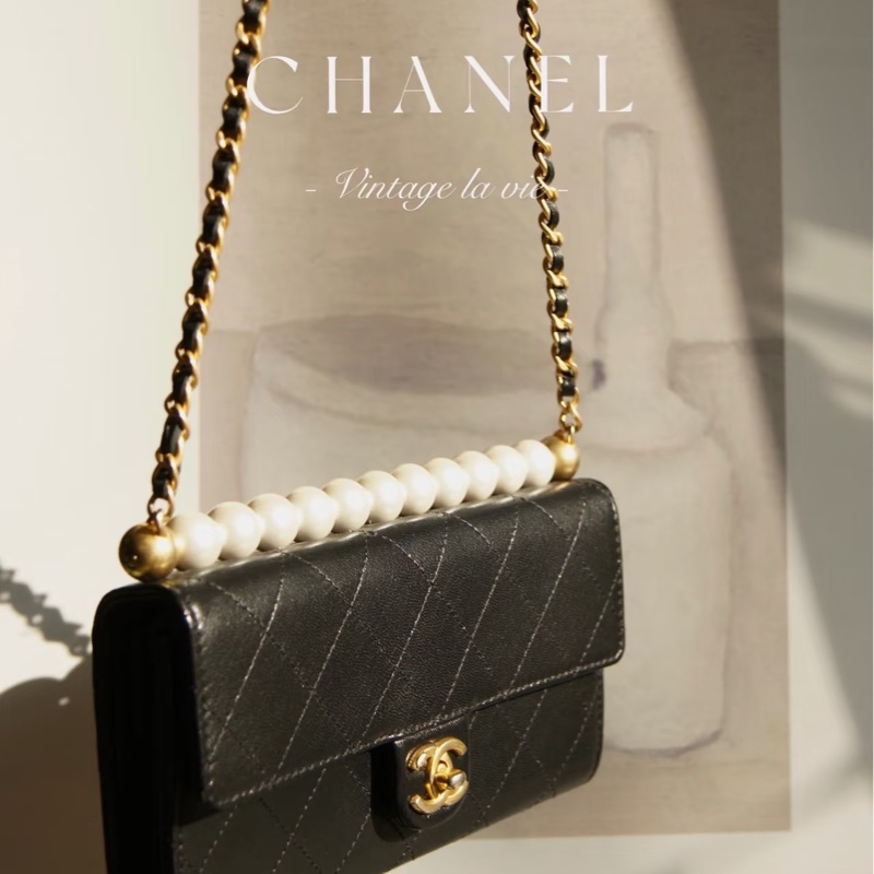 CHANEL珍珠款woc發財包 19*10-0