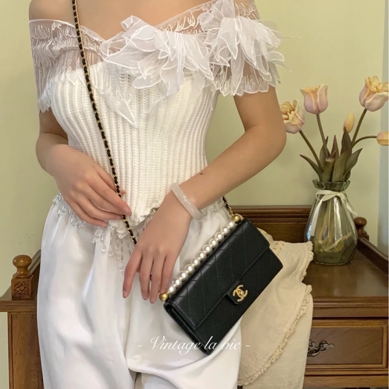 CHANEL珍珠款woc發財包 19*10-4