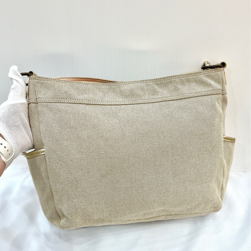 莉亞精品♡ Burberry 戰馬編織帆布包 二手美包-3