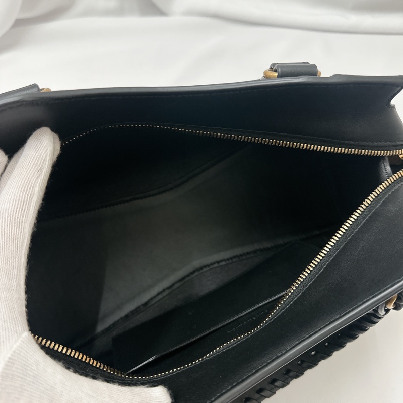 莉亞精品♡ Balenciaga 黑金機車包 近新美包-18