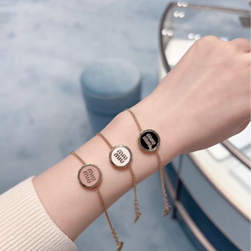 miu miu 搪瓷金屬手鏈 手鏈手環 維也納購入 保卡合作防塵袋全配-3