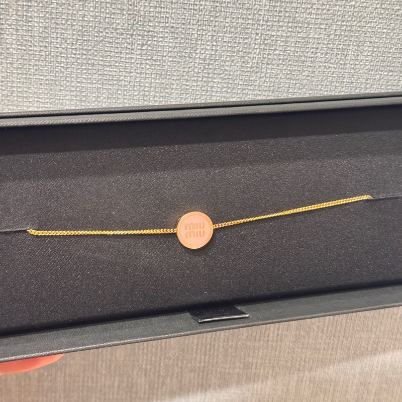 miu miu 搪瓷金屬手鏈 手鏈手環 維也納購入 保卡合作防塵袋全配-8