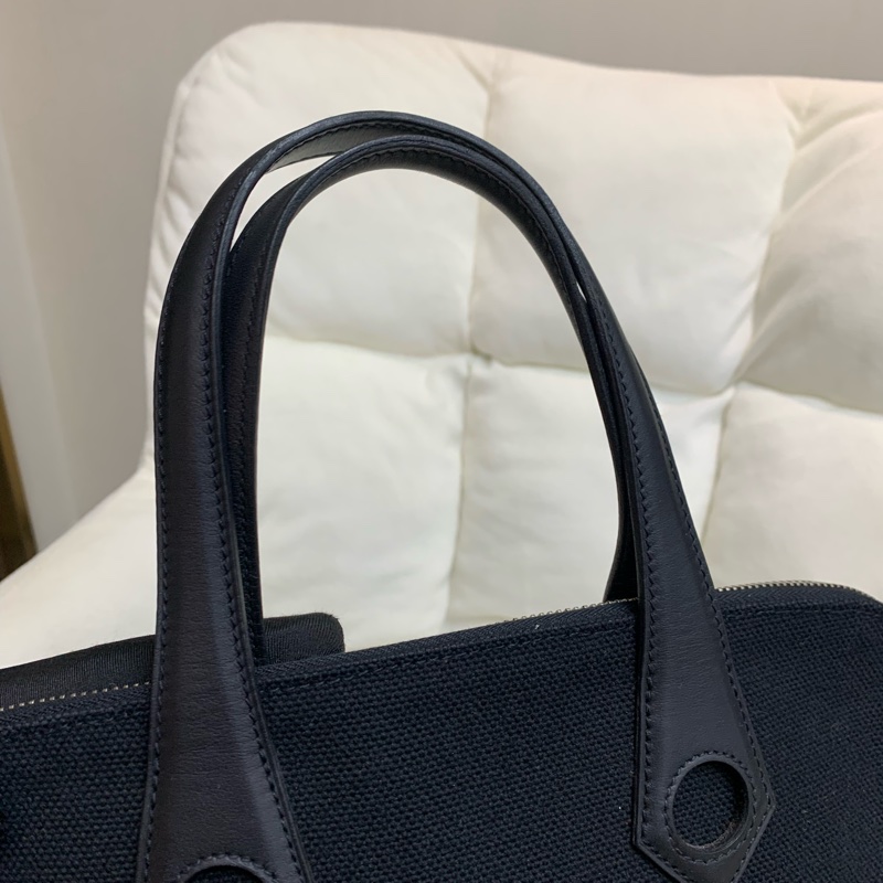 Hermes 愛馬士 黑色 布面手拎袋 XB519-6