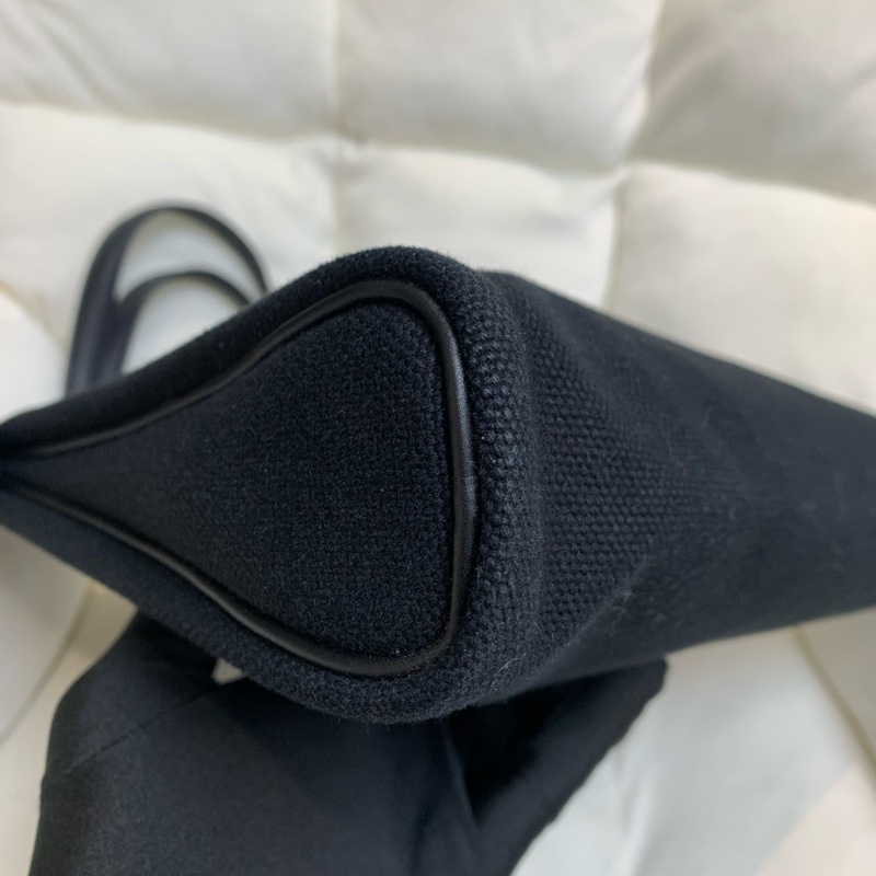 Hermes 愛馬士 黑色 布面手拎袋 XB519-21