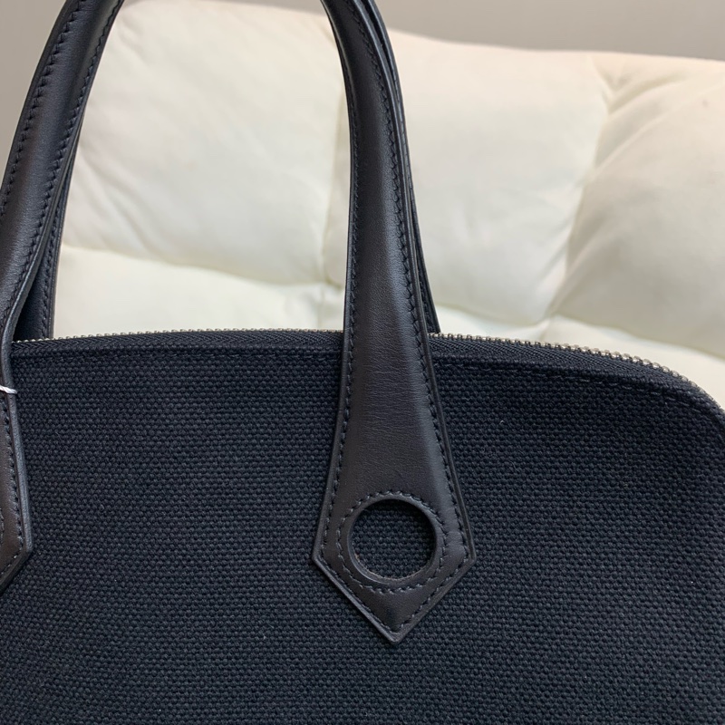 Hermes 愛馬士 黑色 布面手拎袋 XB519-27