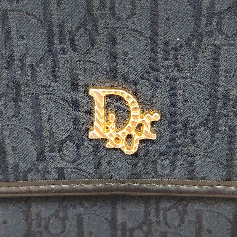Dior 迪奧 藍色 中古老花鏈條包-6