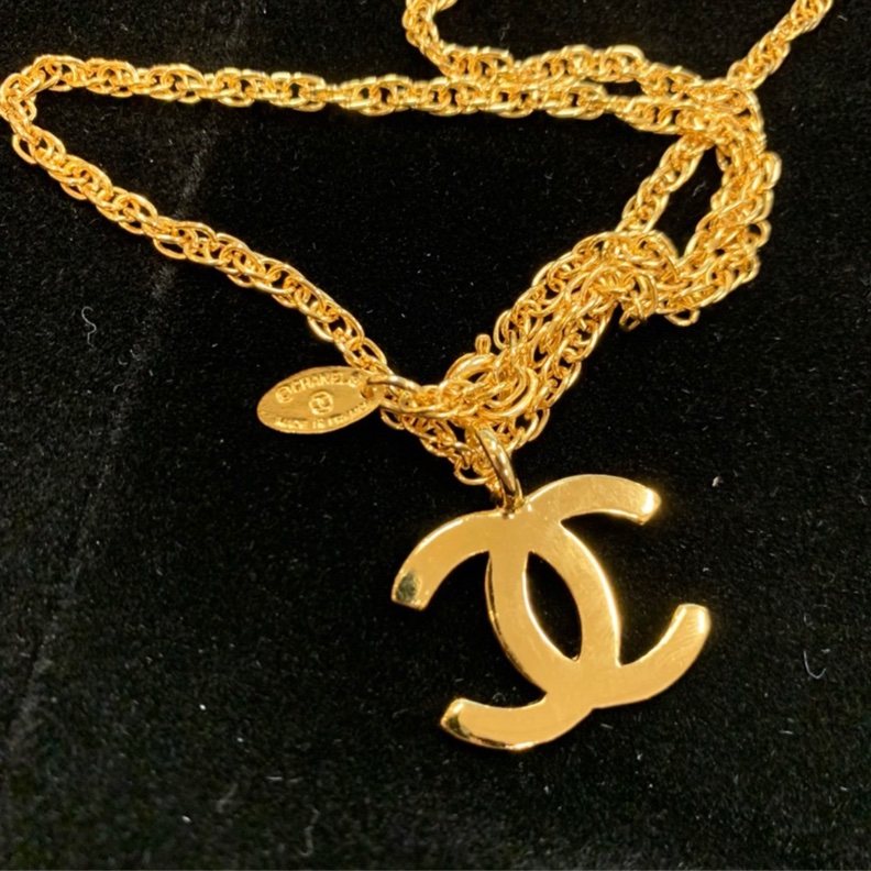 Chanel 經典大logo絞絲鏈項鍊-0