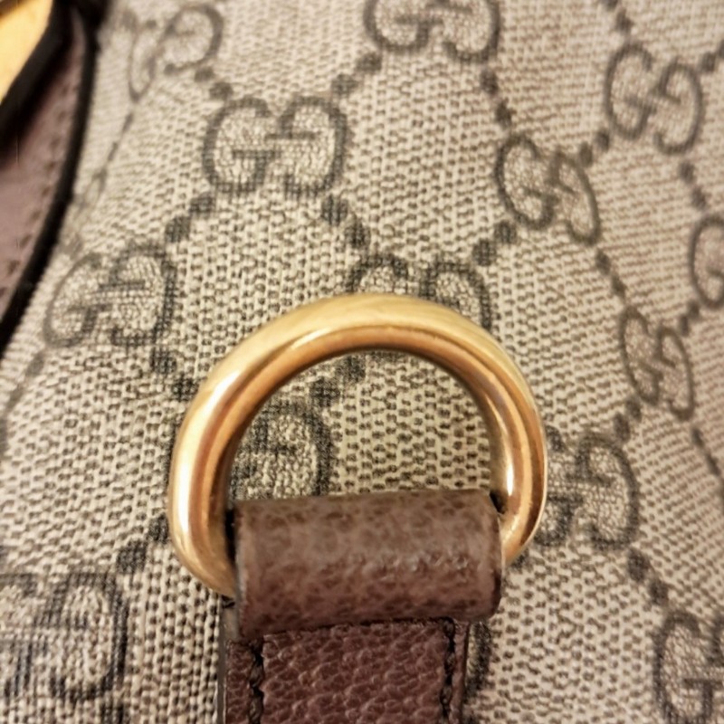 Gucci虎頭紅綠織帶束口肩背手提後背3用包-16