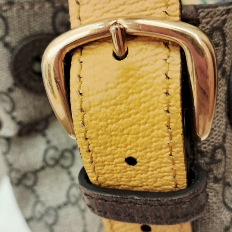 Gucci虎頭紅綠織帶束口肩背手提後背3用包-19