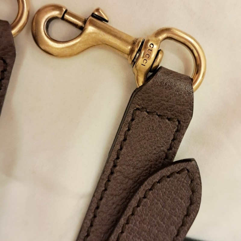 Gucci虎頭紅綠織帶束口肩背手提後背3用包-20