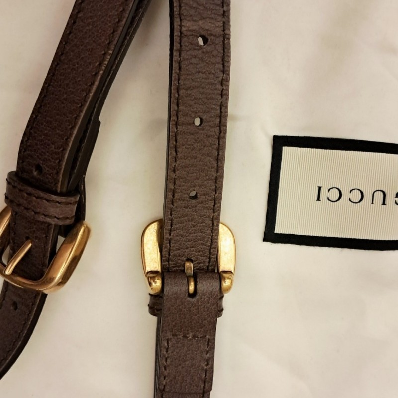 Gucci虎頭紅綠織帶束口肩背手提後背3用包-24