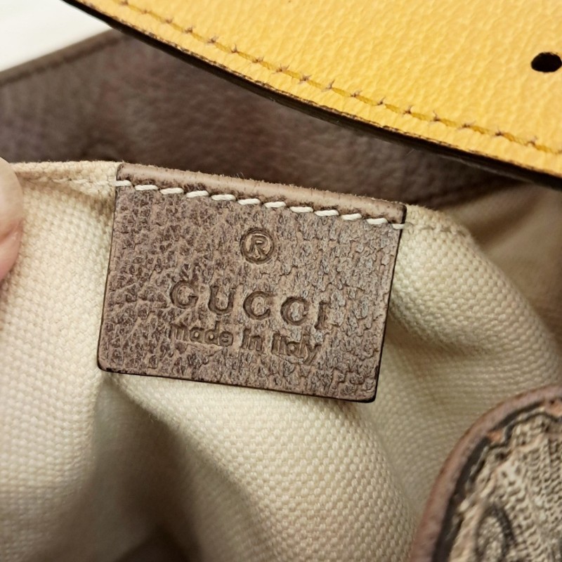 Gucci虎頭紅綠織帶束口肩背手提後背3用包-26