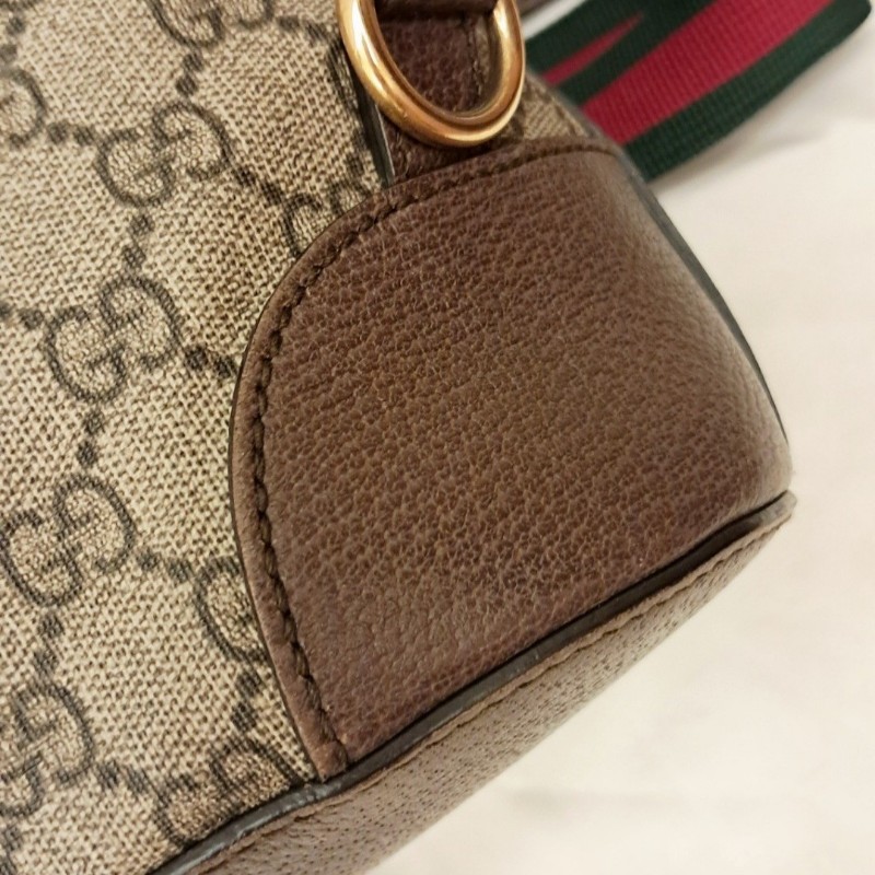 Gucci虎頭紅綠織帶束口肩背手提後背3用包-31