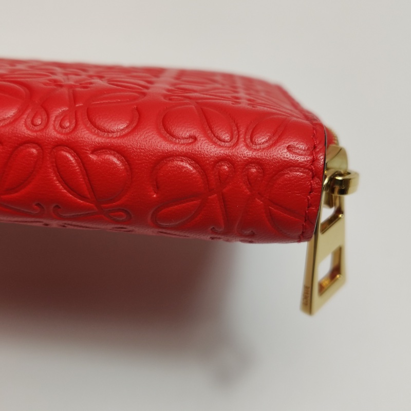 ❤️ Loewe 牛皮壓紋Logo拉鏈錢包 ❤️-9