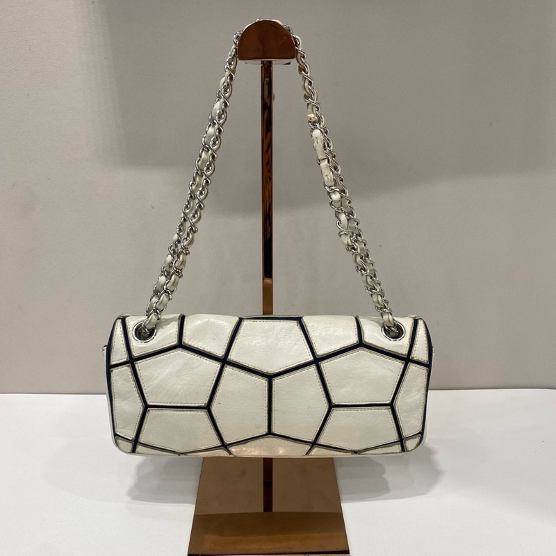 Chanel 香奈兒限定幾何拼接CF單蓋鏈條包肩背包-1