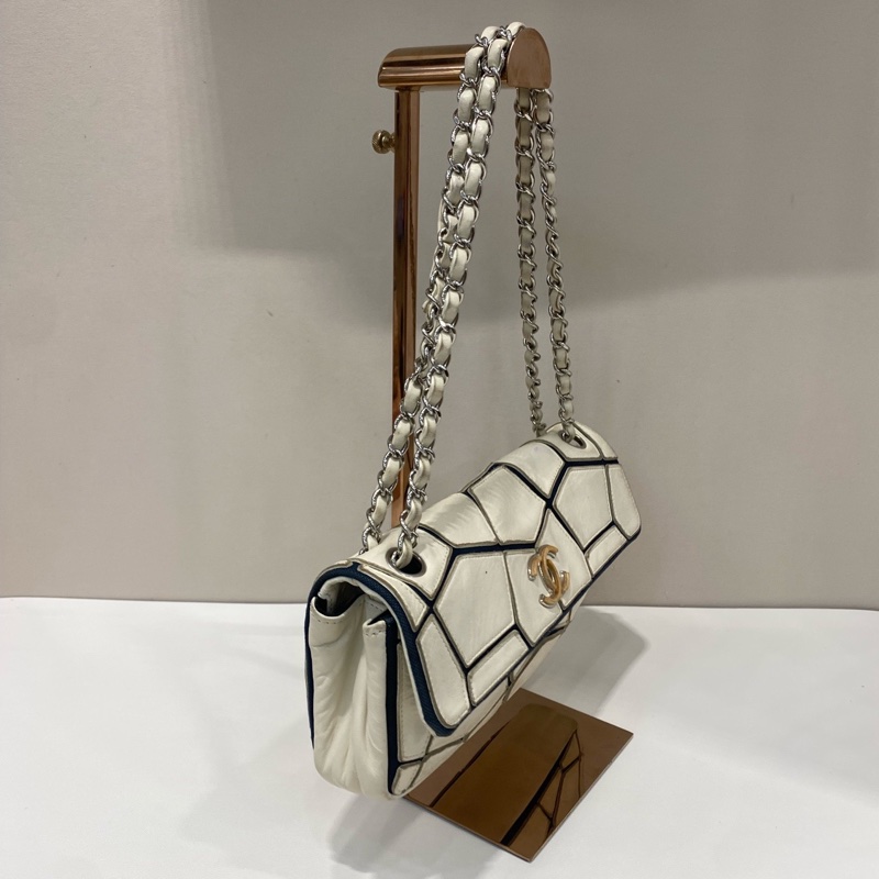 Chanel 香奈兒限定幾何拼接CF單蓋鏈條包肩背包-2
