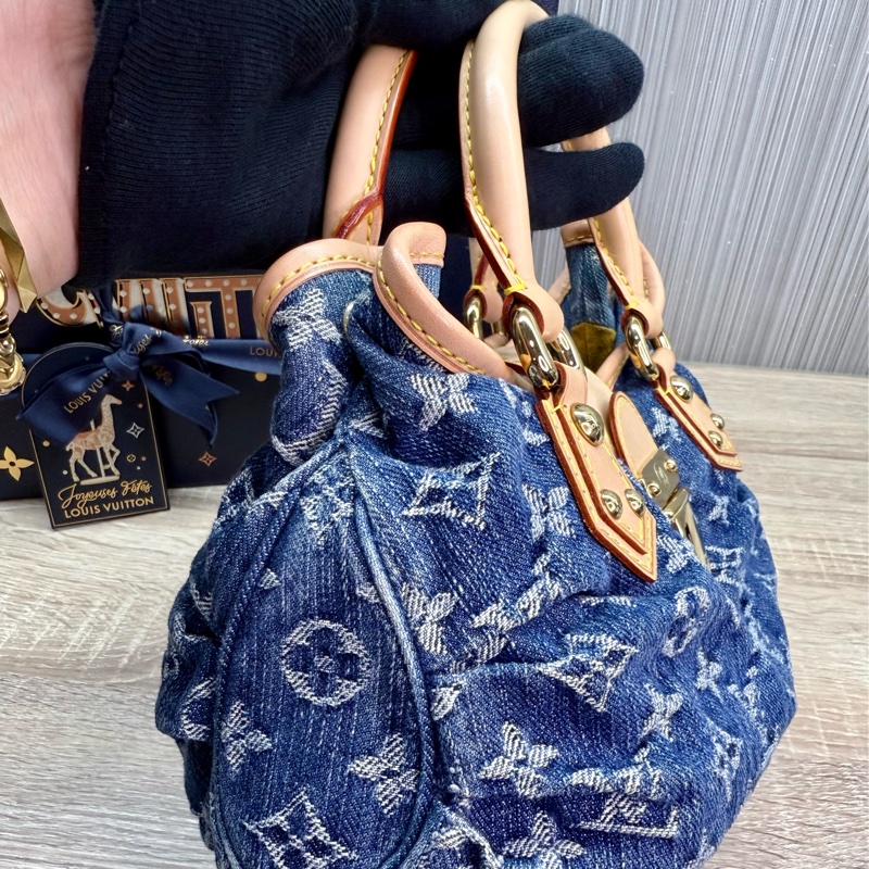 LV M95020 絕版稀有單寧牛仔布手提元寶包-21