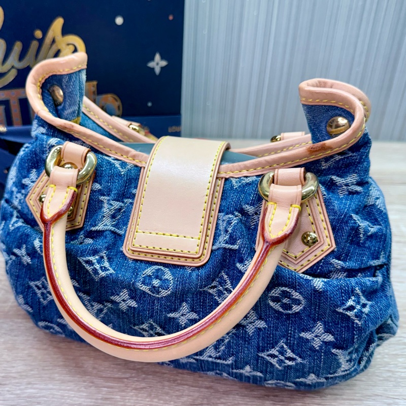 LV M95020 絕版稀有單寧牛仔布手提元寶包-29