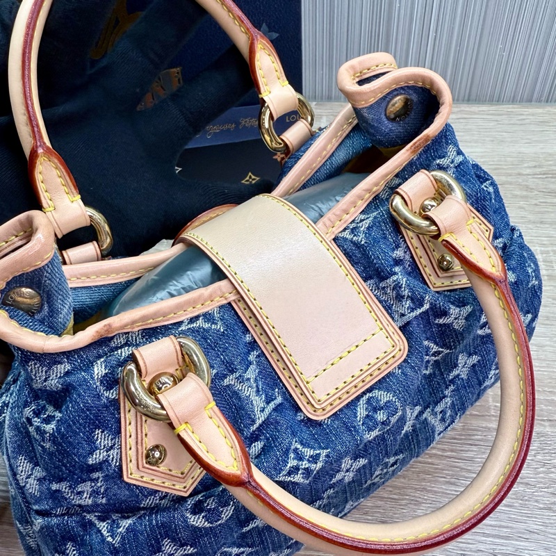 LV M95020 絕版稀有單寧牛仔布手提元寶包-30