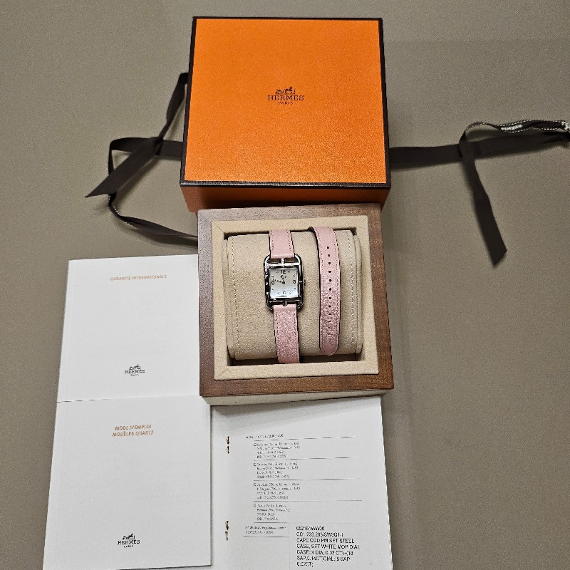 HERMES 雙圈皮錶帶櫻花限定版-0