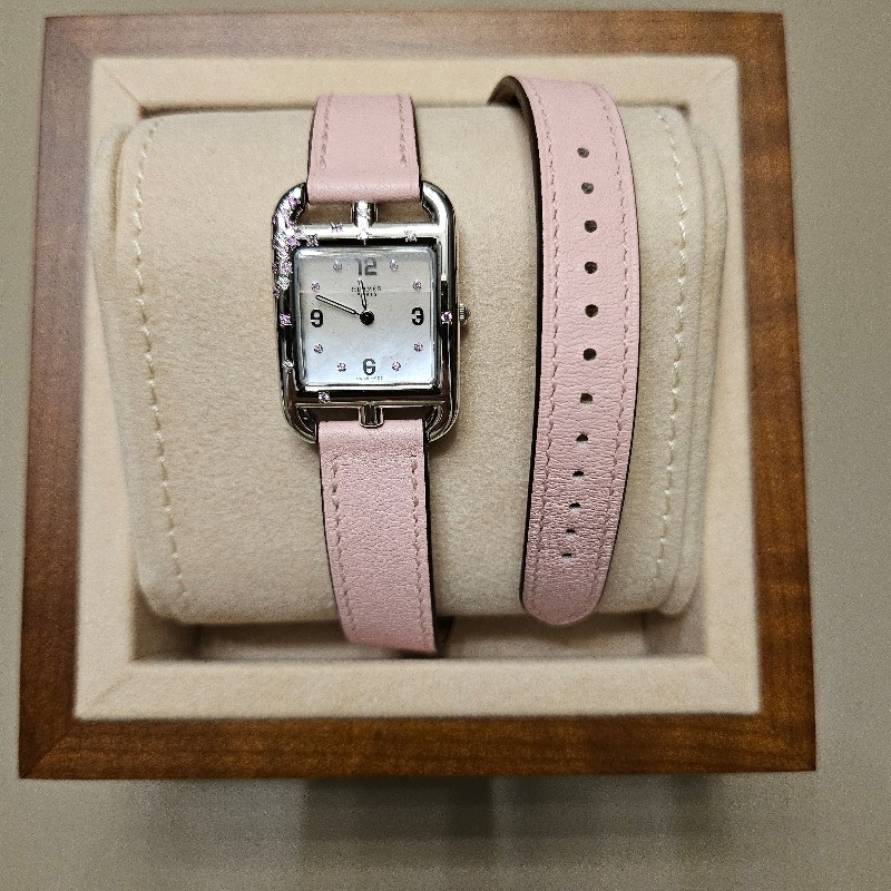 HERMES 雙圈皮錶帶櫻花限定版-2