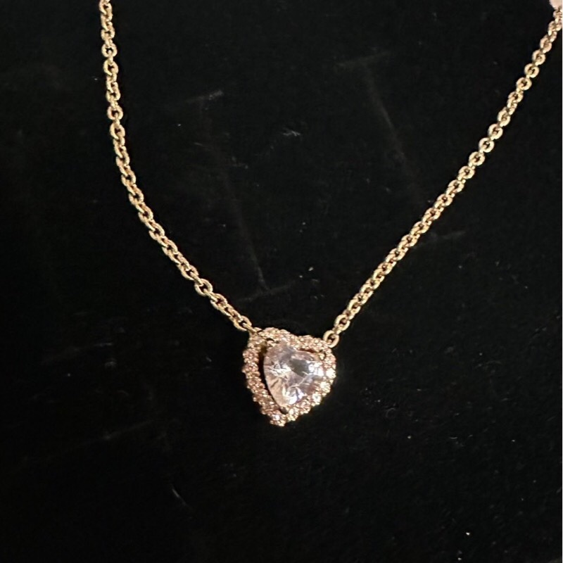 Pandora全新璀璨之心短項鍊 鍍玫瑰金-10