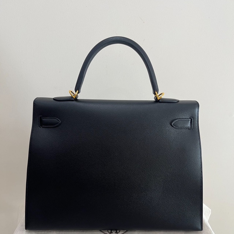 Hermes Kelly 35 黑金 epsom 外缝-2