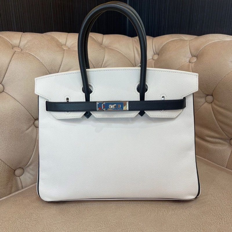 Hermes Birkin 30 黑白熊貓🐼 VIP 配色 N刻 Epsom 銀扣-0