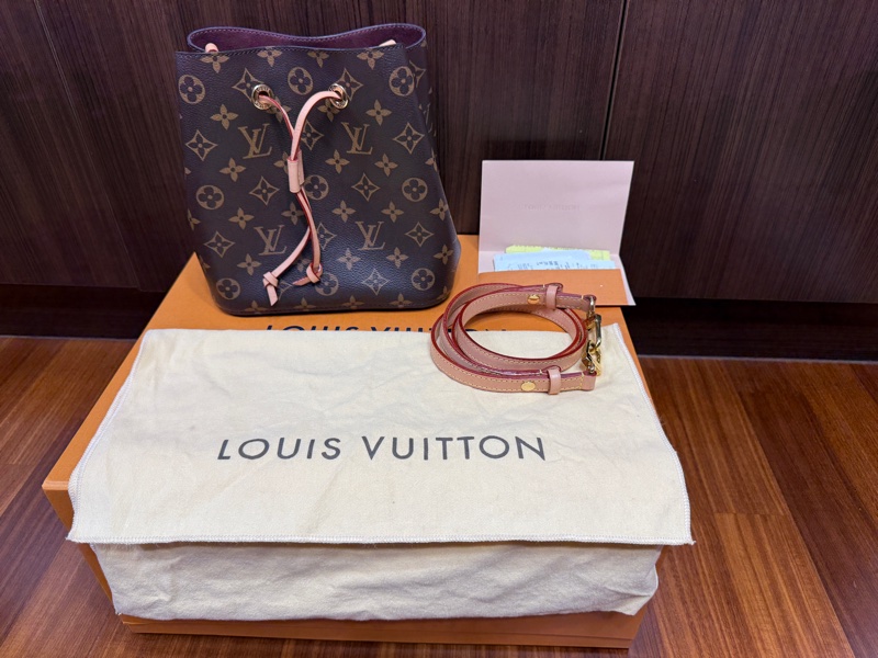 LV Neonoe bb  老花水桶包（晶片款）-0