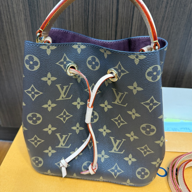 LV Neonoe bb  老花水桶包（晶片款）-5