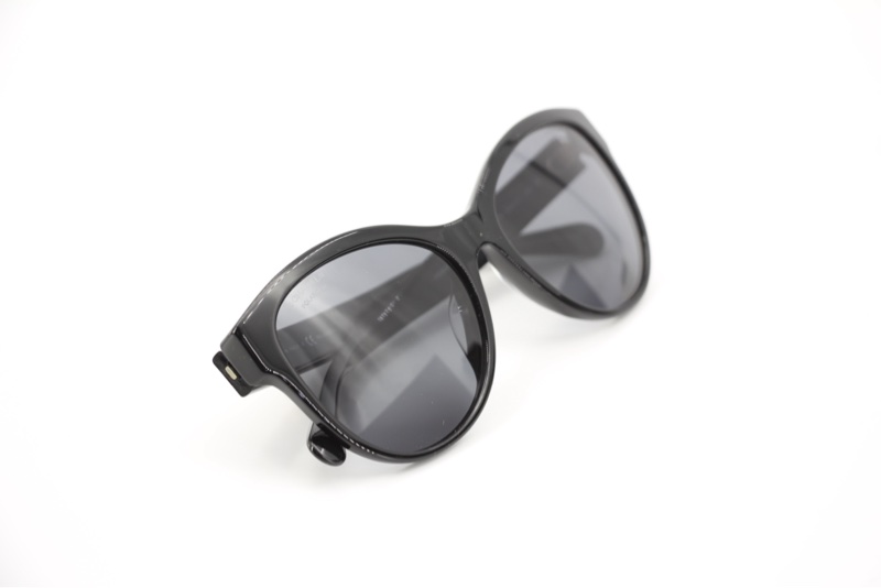 Chanel 2021 樹脂金色英文字黑色太陽眼鏡-6