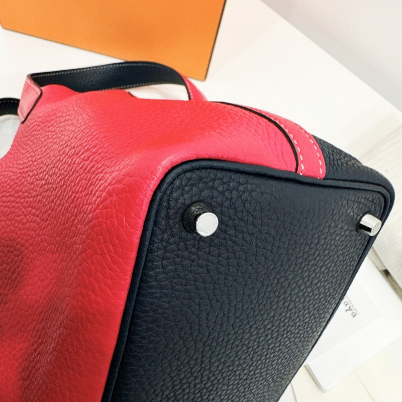 Hermès愛馬仕 Picotin菜籃子18 極致粉拼午夜藍銀扣Y刻-4