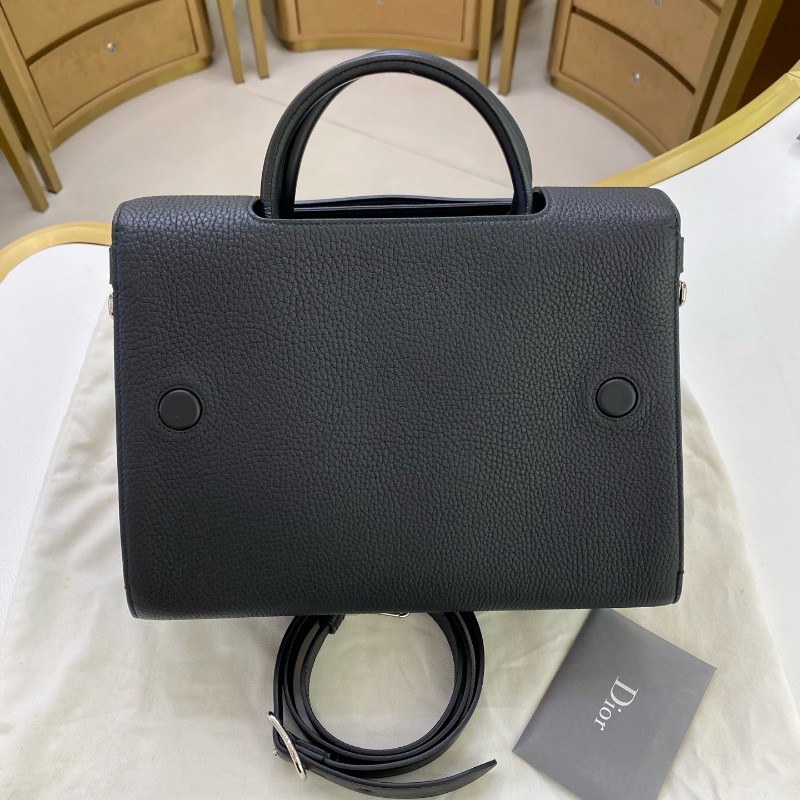 Dior迪奧 diorever系列盾牌️包中號 荔枝牛皮 手提包-3