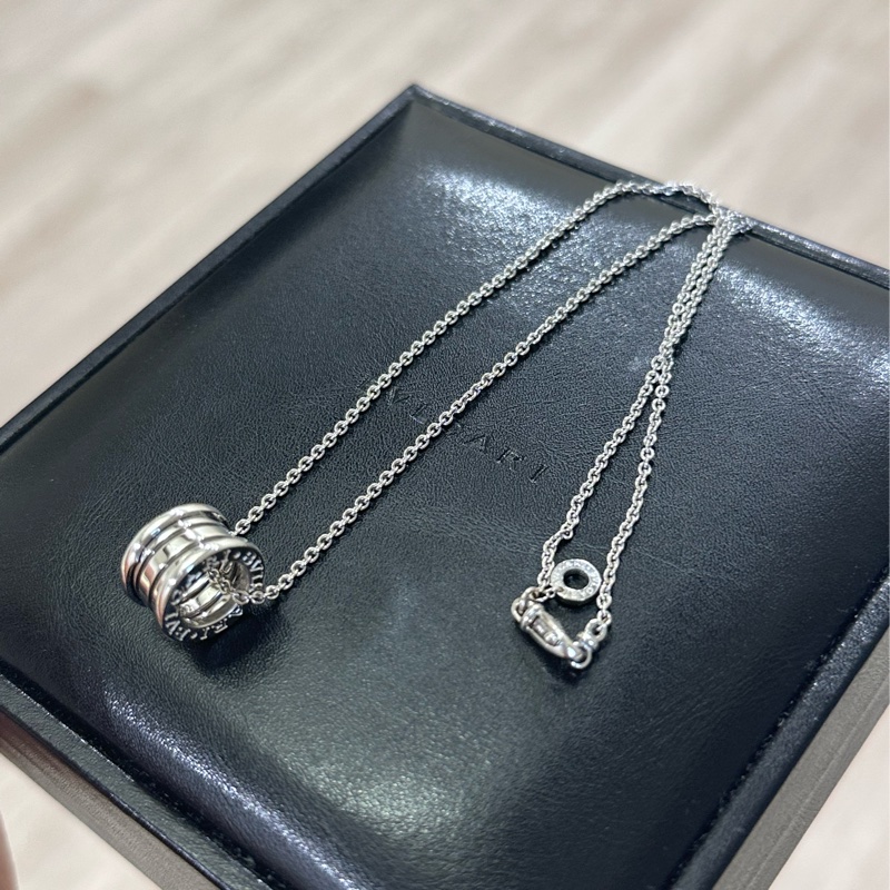 BVLGARI 寶格麗 B.zero1 18K 白K金項鍊-0