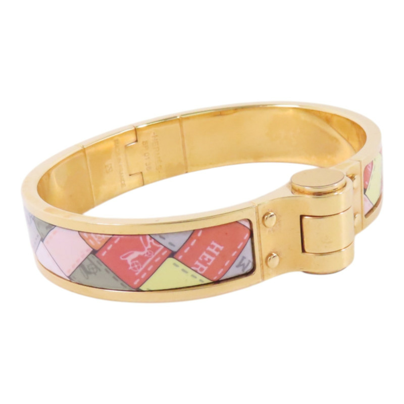 HERMES 金屬/琺瑯Hinged Bracelet金扣手鐲-2