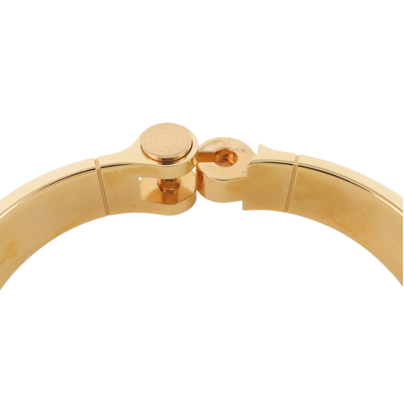 HERMES 金屬/琺瑯Hinged Bracelet金扣手鐲-12