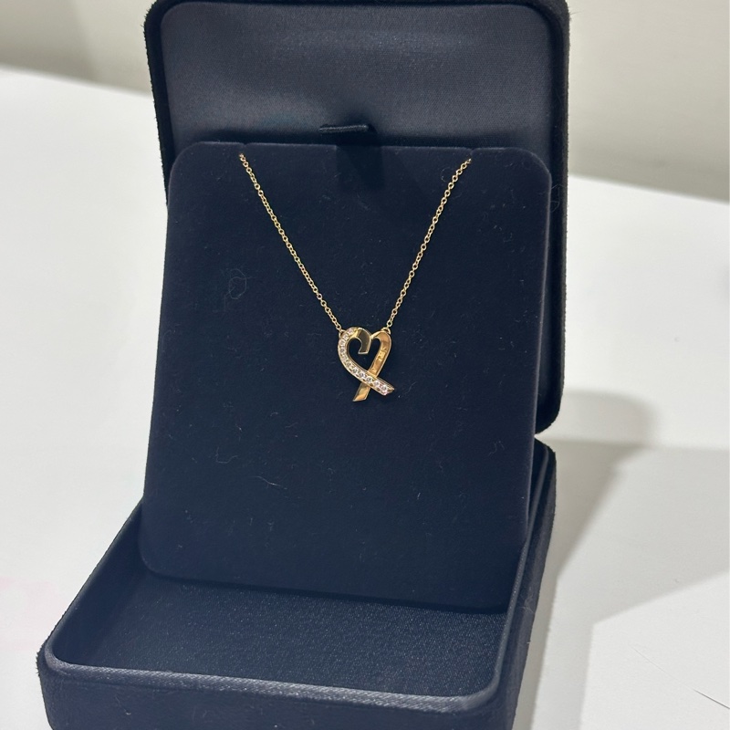 Tiffany 黃K金鑽石項鍊-0