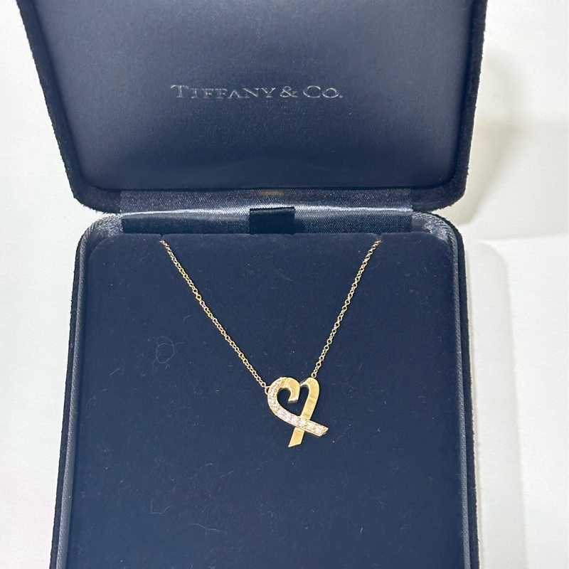 Tiffany 黃K金鑽石項鍊-1