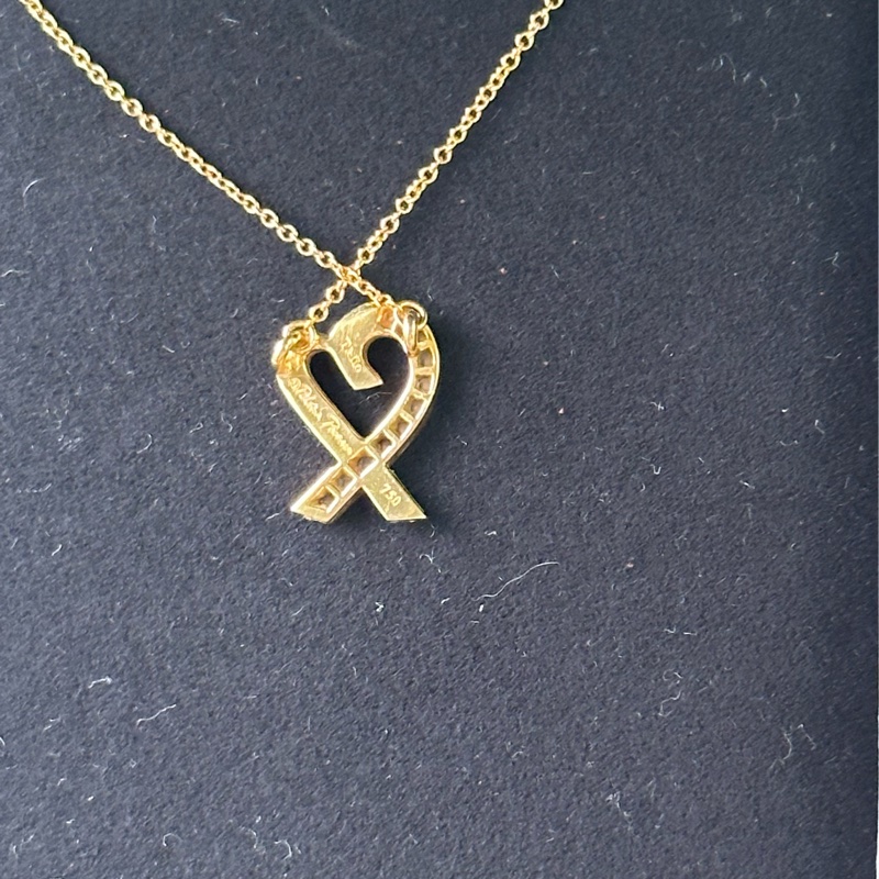 Tiffany 黃K金鑽石項鍊-3