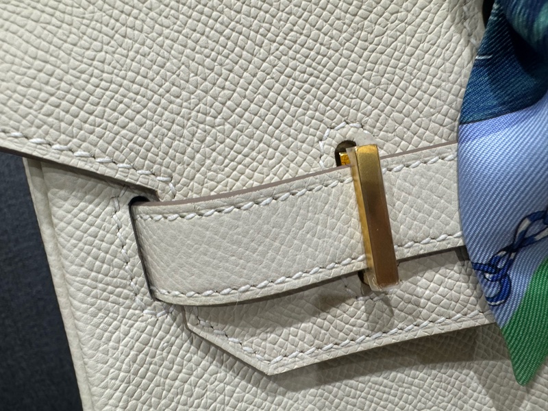 Hermes Birkin30奶昔白 Epson皮 金釦🤍 W刻全新全套台票-19