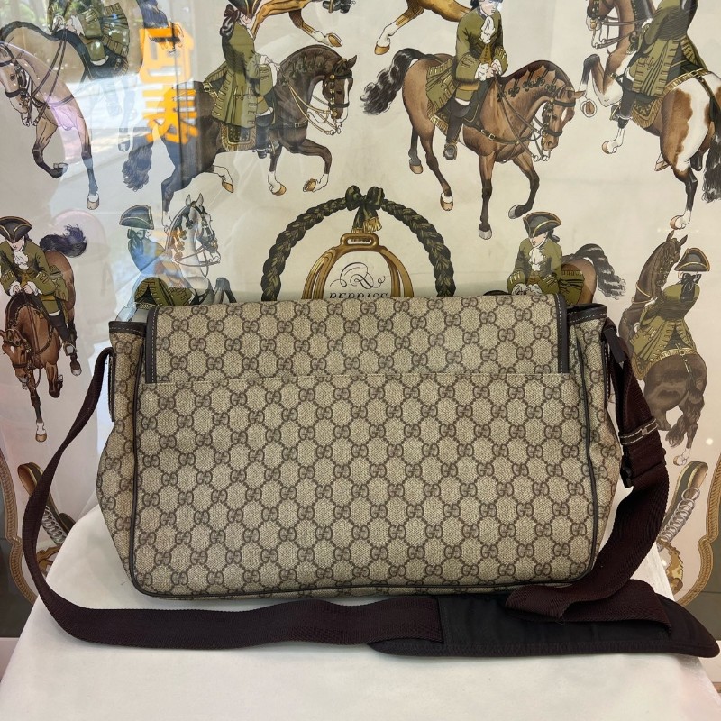 Gucci古馳老花郵差包男士斜背包-1