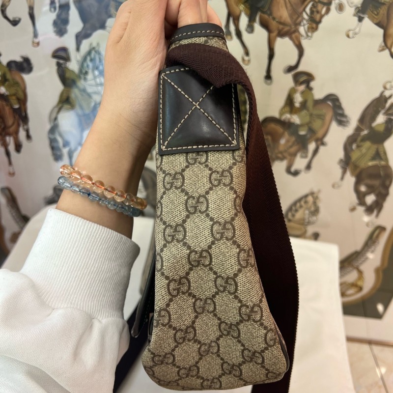 Gucci古馳老花郵差包男士斜背包-5