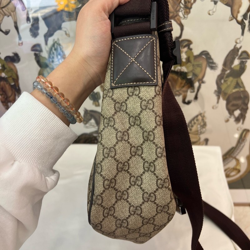 Gucci古馳老花郵差包男士斜背包-6