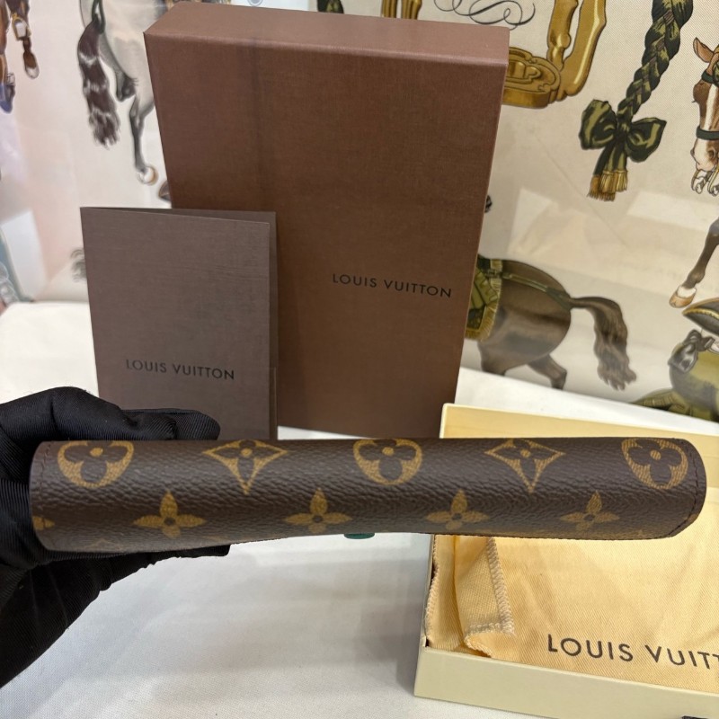 Louis Vuitton/路易威登 老花長款豆豆紐扣銀包-6