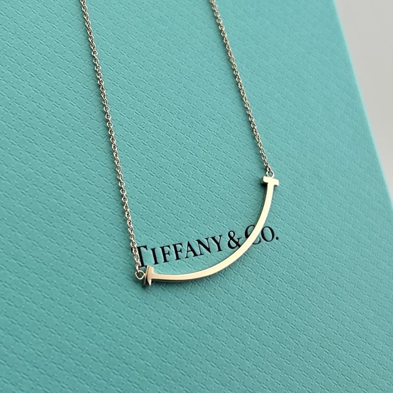 Tiffany蒂芙尼18K玫瑰金smile小號笑臉項鏈-4