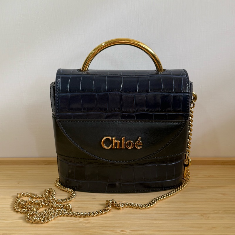 Chloe Aby Lock 深藍鎖頭包-0