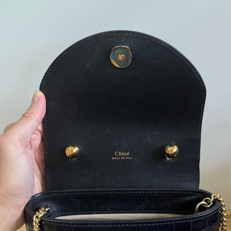 Chloe Aby Lock 深藍鎖頭包-6