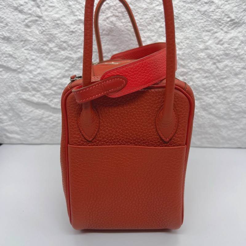 愛馬仕/lindy26 9M 三文魚拼色 銀扣  TC皮-2